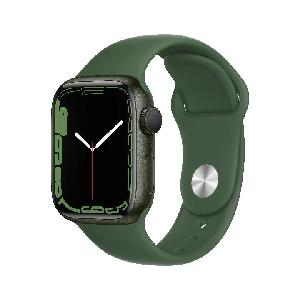 Apple Watch Series 7 GPS 41mm Green Aluminium Case with Clover Sport Band